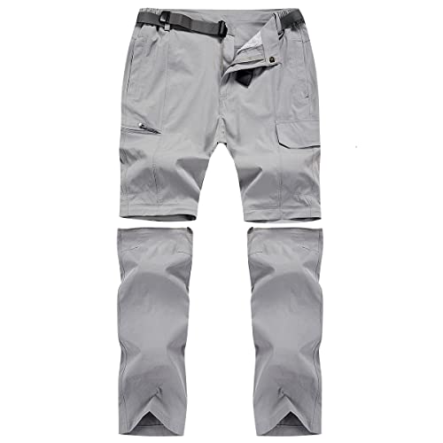 CARWORNIC Herren Wanderhose Zip Off Atmungsaktiv Abnehmbar Trekkinghose Sommer Outdoorhose Leichte Schnell Trockend Funktionshose wasserdichte Frühling Herbst Angelhose Kletterhose von CARWORNIC