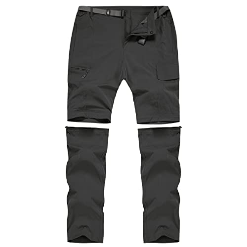 CARWORNIC Herren Wanderhose Zip Off Atmungsaktiv Abnehmbar Trekkinghose Sommer Outdoorhose Leichte Schnell Trockend Funktionshose wasserdichte Frühling Herbst Angelhose Kletterhose von CARWORNIC