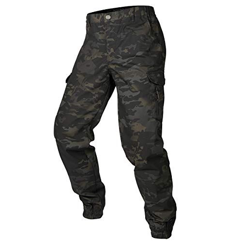 CARWORNIC Herren Camouflage Hose Cargohose Taktische Hose Für Herren Wasserdicht Outdoor Hosen Paintball Armee Combat Militär Hose Schwarz Arbeitshose Multi-Taschen von CARWORNIC