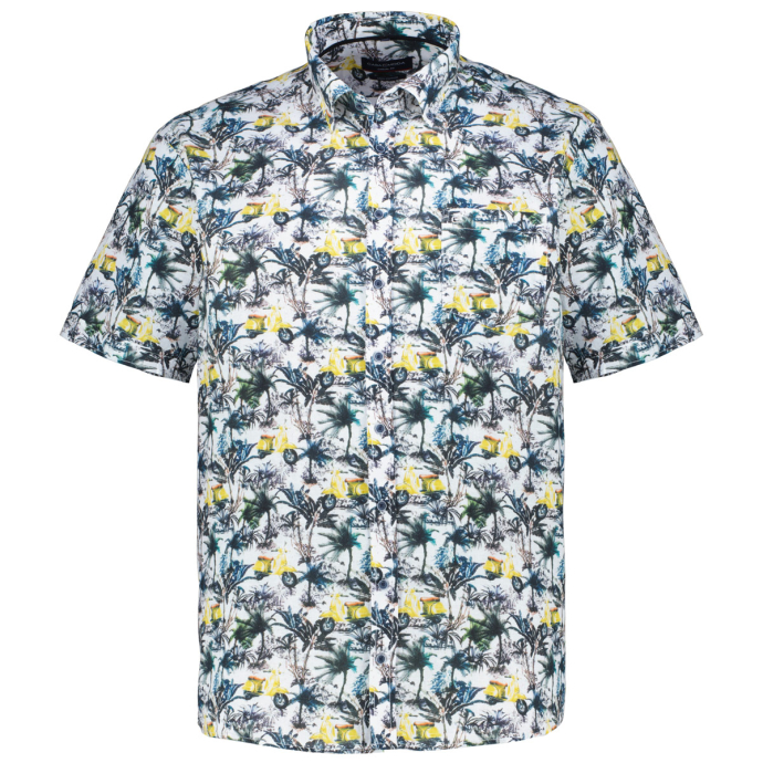 CASA MODA Freizeithemd aus Leinenmischung, Short Style von CASA MODA