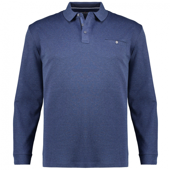 CASA MODA Pflegeleichtes Stretch-Poloshirt, langarm von CASA MODA