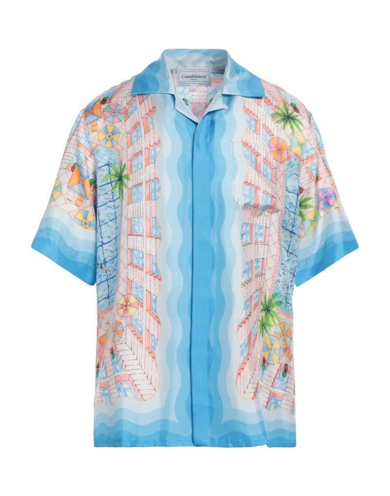 CASABLANCA Hemd Herren Azurblau von CASABLANCA