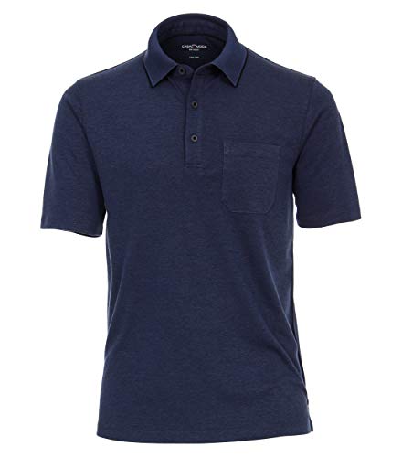 CASAMODA Herren Polo-Shirt unifarben Brusttasche,dunkelblau 116,M von CASAMODA