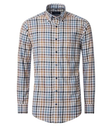 CASAMODA - Comfort Fit - Herren Freizeit Hemd Langarm (444343800), Größe:4XL, Farbe:Beige (600) von CASAMODA