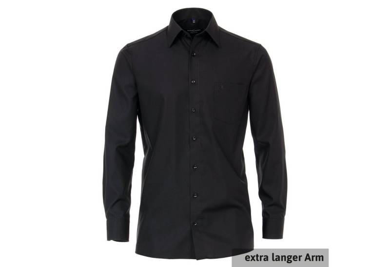 CASAMODA Businesshemd CasaModa XXL Businesshemd schwarz extra langer Arm von CASAMODA
