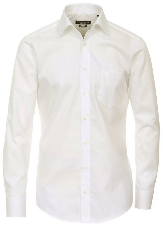 CASAMODA Businesshemd Herren Hemd Langarm Hemd uni modern fit Kentkragen, creme HL31, 38 von CASAMODA