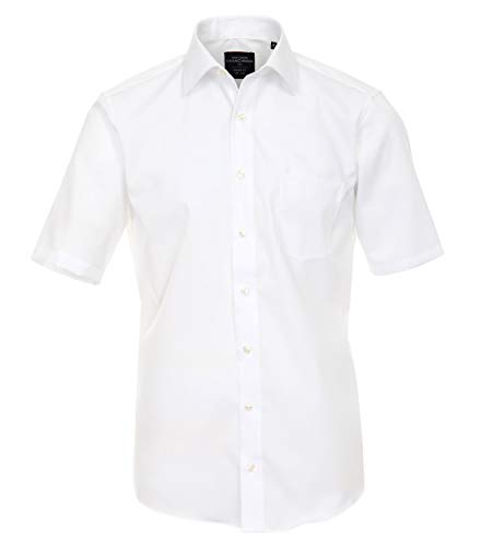 CASAMODA Businesshemd Kurzarm Uni Modern Fit Weiß 48 von CASAMODA