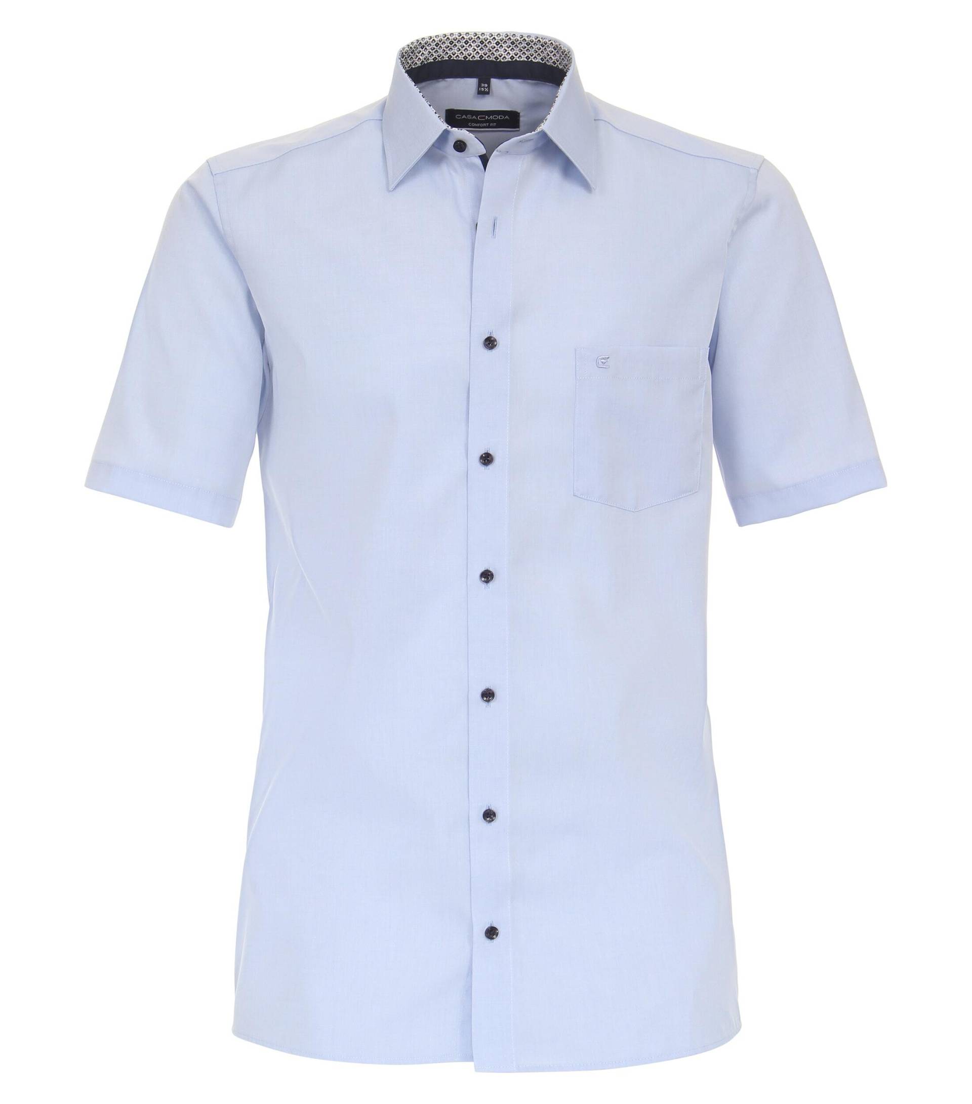 CASAMODA - Businesshemd Kurzarm blau - Gr. - 46 von CASAMODA