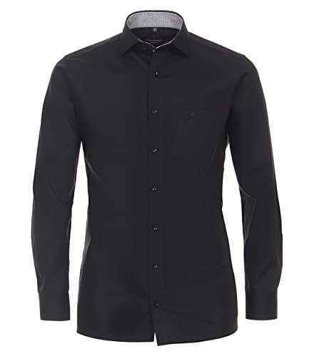 CASAMODA Businesshemd Uni Modern Fit Schwarz 39 von CASAMODA