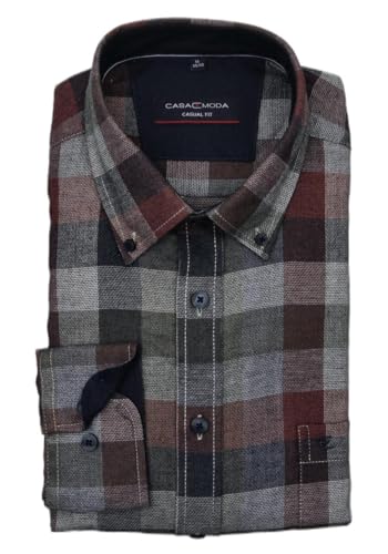 CASAMODA Casual Fit Hemd Langarm Button Down Kragen Dobby Karo grün Größe XXL CASAMODA Casual Fit Hemd Langarm Button Down Kragen Dobby Karo grün Größe XXL von CASAMODA