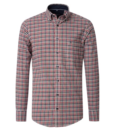 CASAMODA Casual Fit Hemd Langarm Button Down Kragen Flanell Karo blau Größe XXXL von CASAMODA