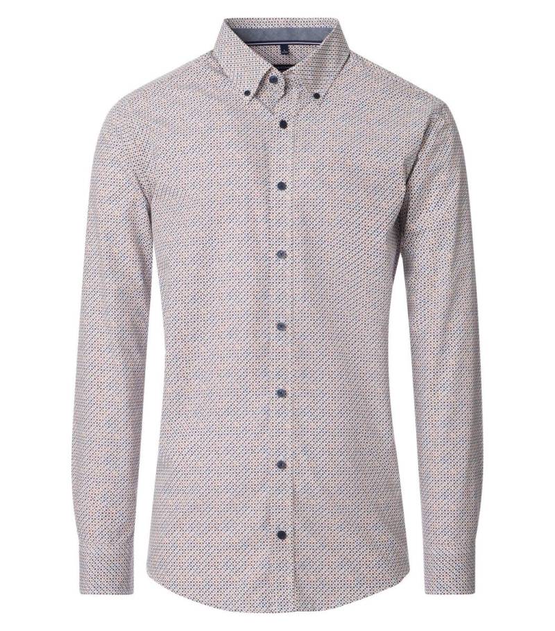 CASAMODA - Casual Fit: Freizeithemd blau/braun - Gr. - XL von CASAMODA