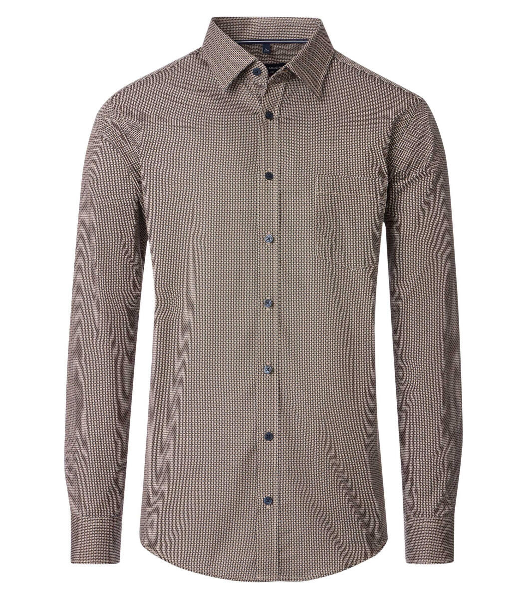 CASAMODA - Casual Fit: Freizeithemd braun - Gr. - M von CASAMODA