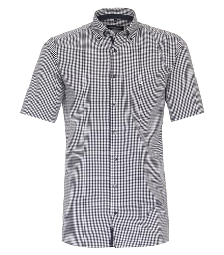 CASAMODA Comfort Fit Hemd Halbarm Button Down Kragen Karo dunkelblau Größe 52 von CASAMODA