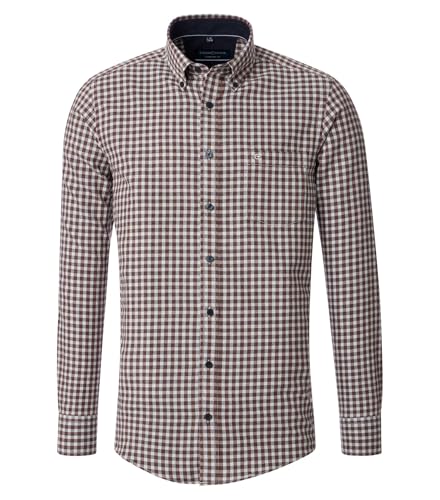 CASAMODA Comfort Fit Hemd Langarm Button Down Kragen Flanell Karo rot Größe XXL von CASAMODA