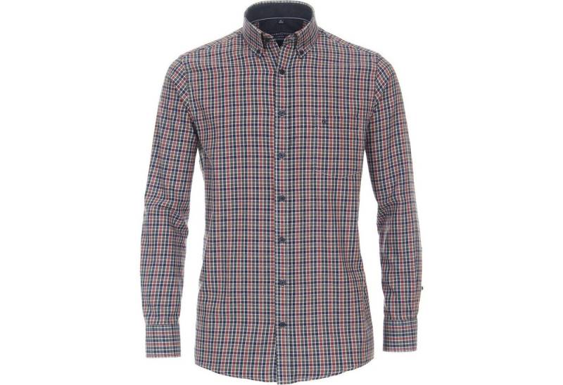 CASAMODA Flanellhemd CasaModa Flanellhemd Übergröße Karo orange-oliv-blau von CASAMODA