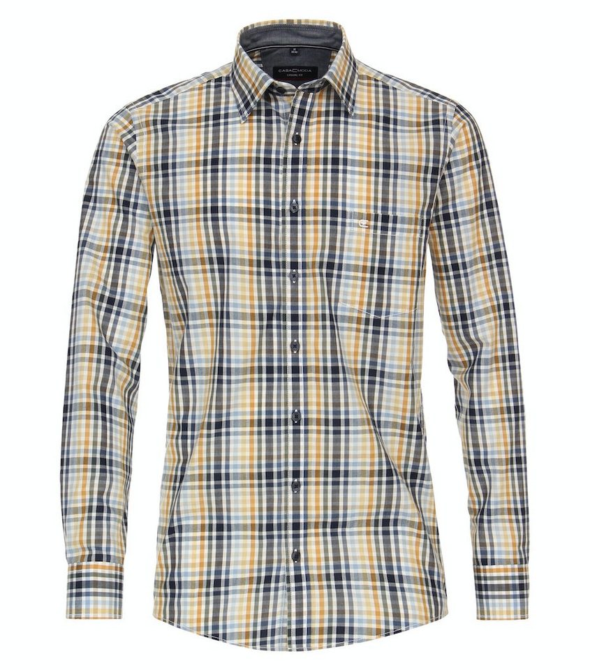CASAMODA Flanellhemd Kent Casual Fit 500 GELB von CASAMODA