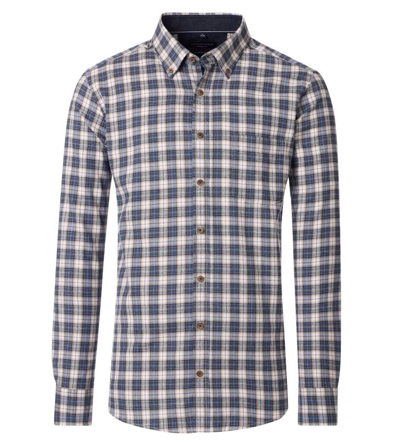 CASAMODA - Flanellhemd blau - Gr. - L von CASAMODA