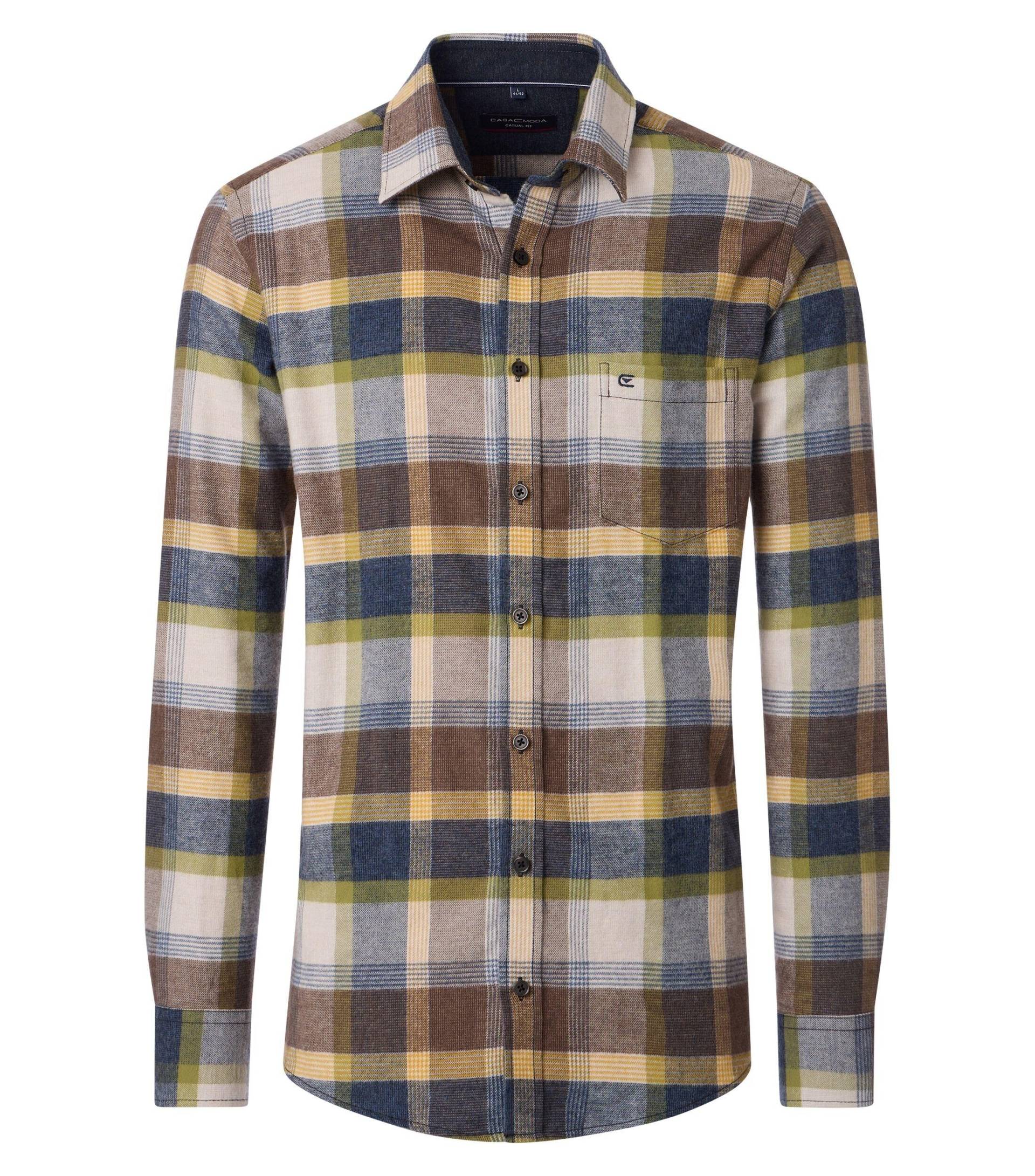 CASAMODA - Flanellhemd braun - Gr. - L von CASAMODA