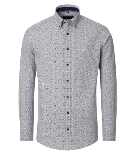 CASAMODA Freizeit Hemd Langarm in XXL Größen, blau/braun, Größe:4XL von CASAMODA