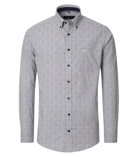 CASAMODA Freizeit Hemd Langarm in XXL Größen, blau/braun, Größe:7XL von CASAMODA