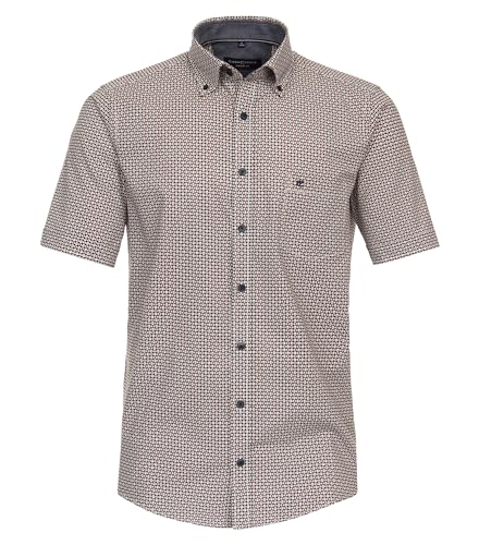 CASAMODA Freizeithemd Kurzarm Print Casual Fit Rot M von CASAMODA
