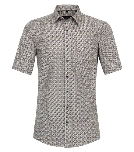 CASAMODA Freizeithemd Kurzarm Print Comfort Fit Gelb XXL von CASAMODA