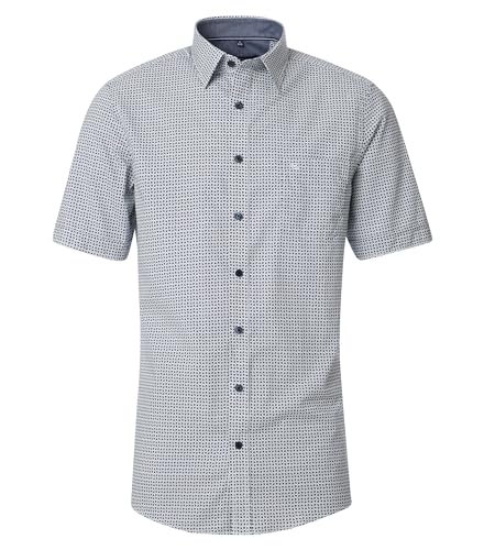 CASAMODA Freizeithemd Kurzarm Print Comfort Fit Mittelblau 3XL von CASAMODA
