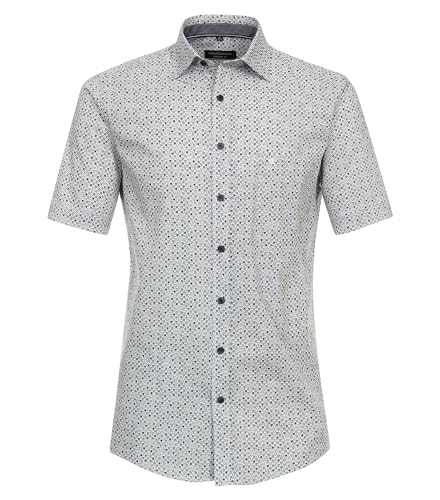 CASAMODA Freizeithemd Kurzarm Print Comfort Fit Mittelblau XXL von CASAMODA