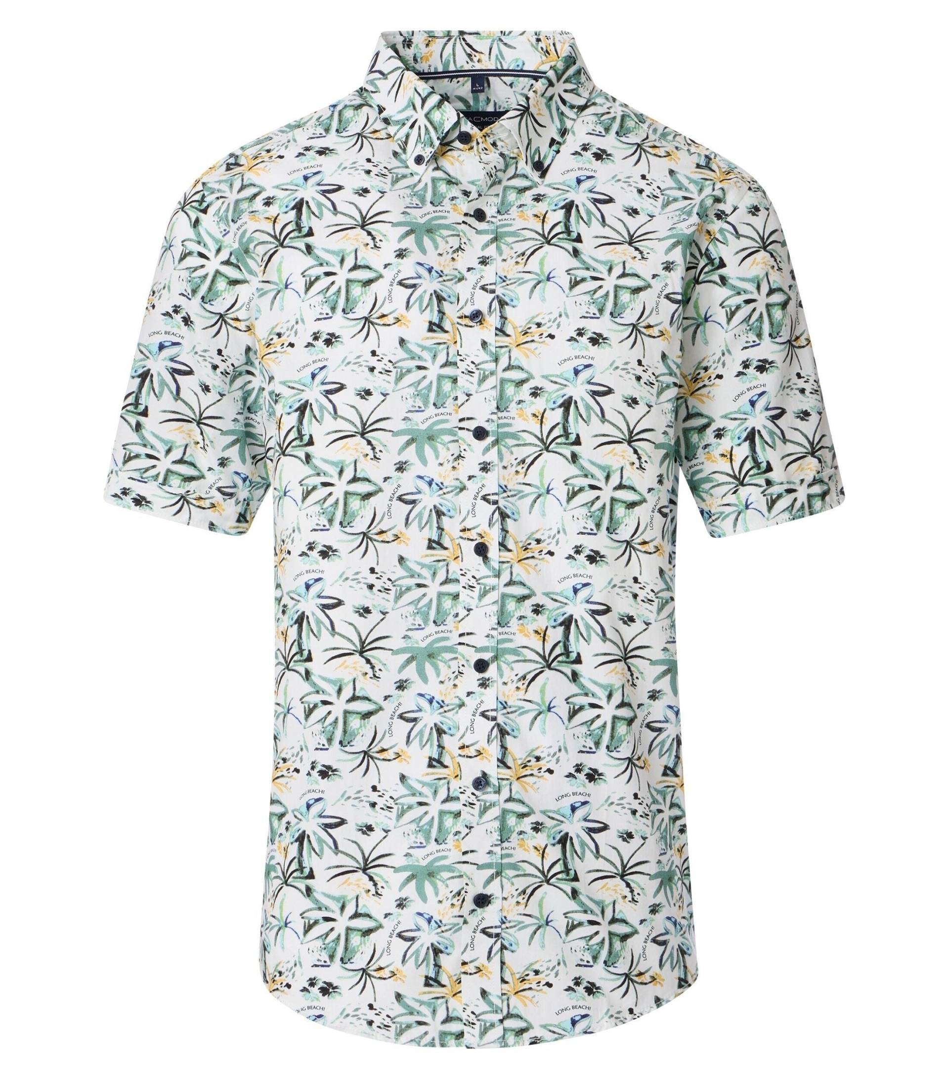 CASAMODA - Freizeithemd Kurzarm aqua bis petrol - Gr. - 3XL von CASAMODA