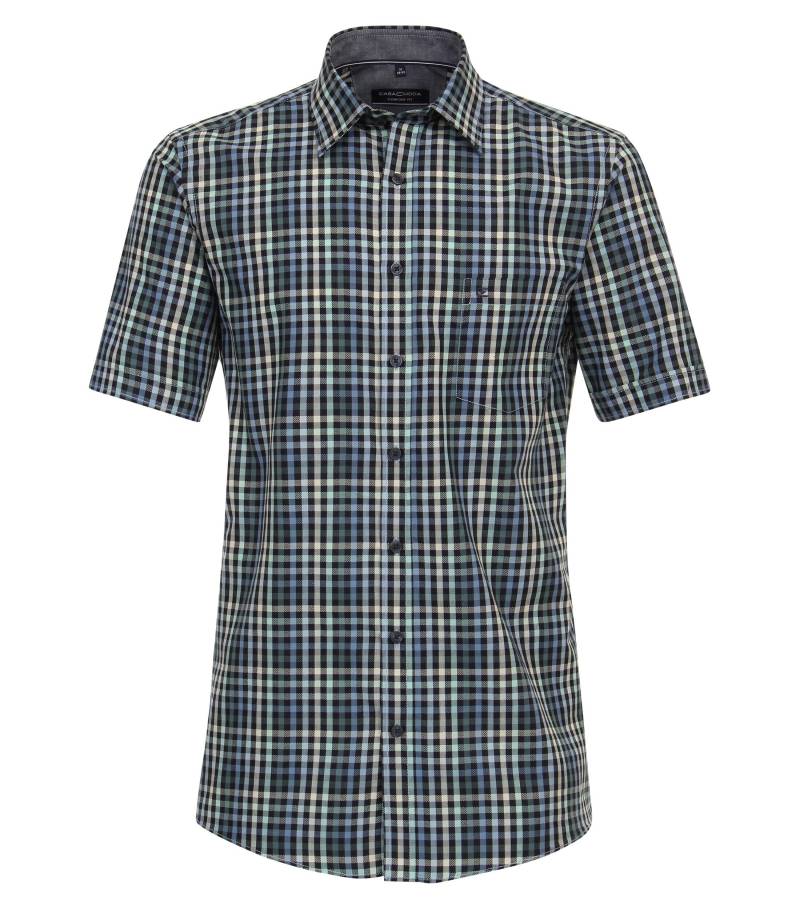 CASAMODA - Freizeithemd Kurzarm aqua bis petrol - Gr. - L von CASAMODA
