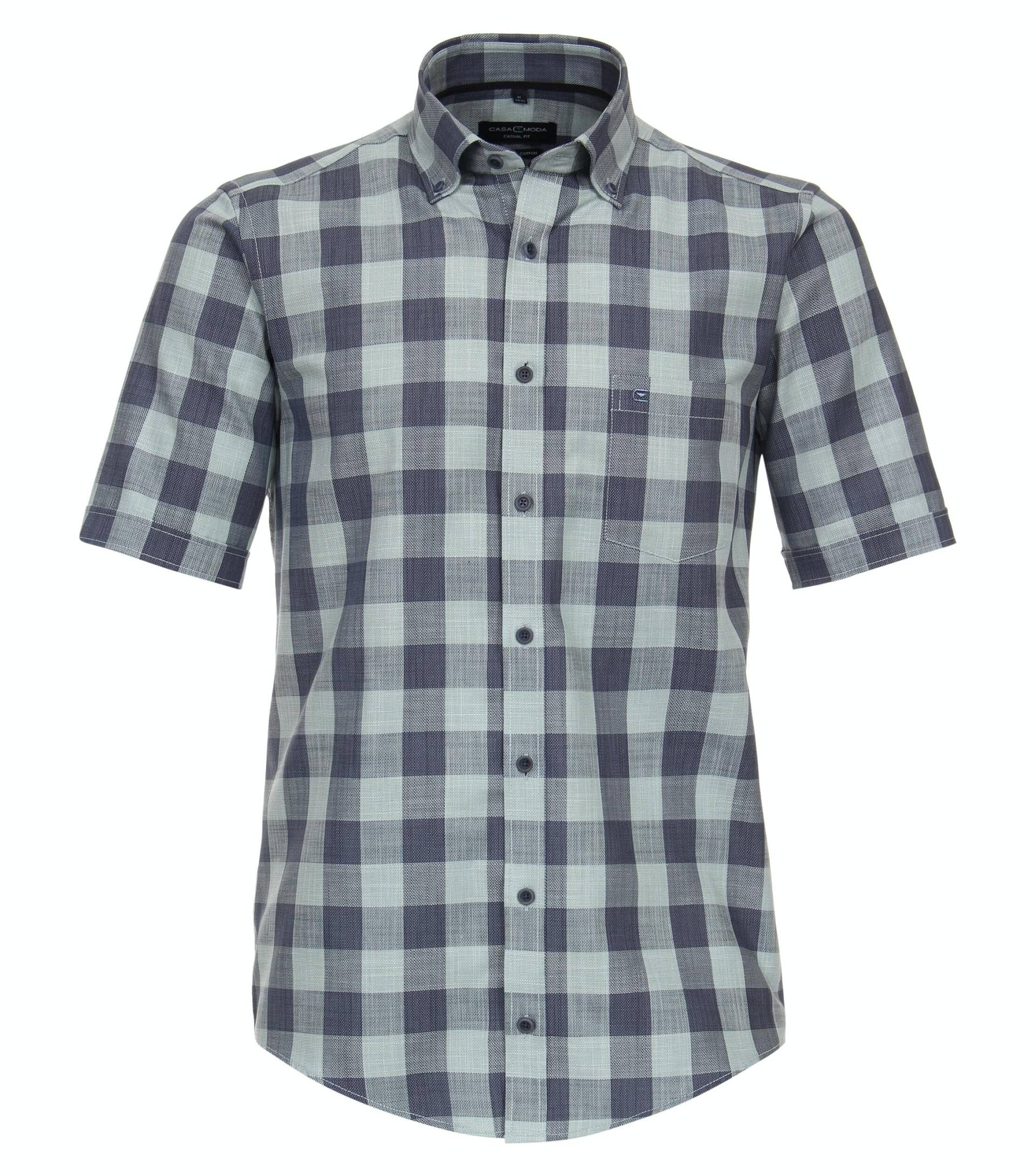 CASAMODA - Freizeithemd Kurzarm aqua bis petrol - Gr. - XL von CASAMODA