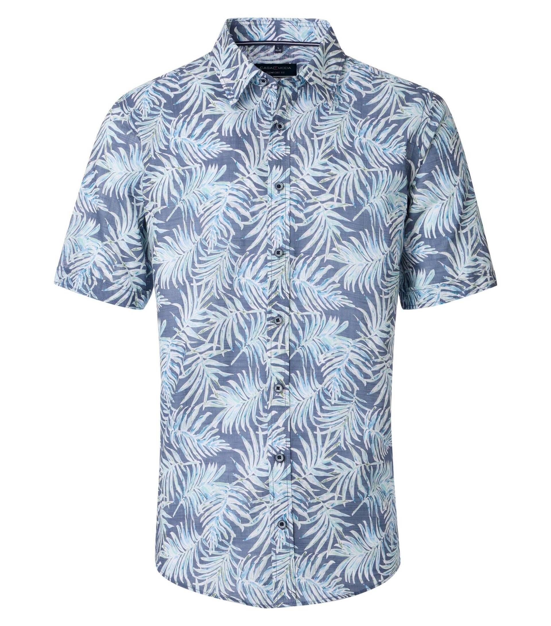CASAMODA - Freizeithemd Kurzarm aqua bis petrol - Gr. - XL von CASAMODA