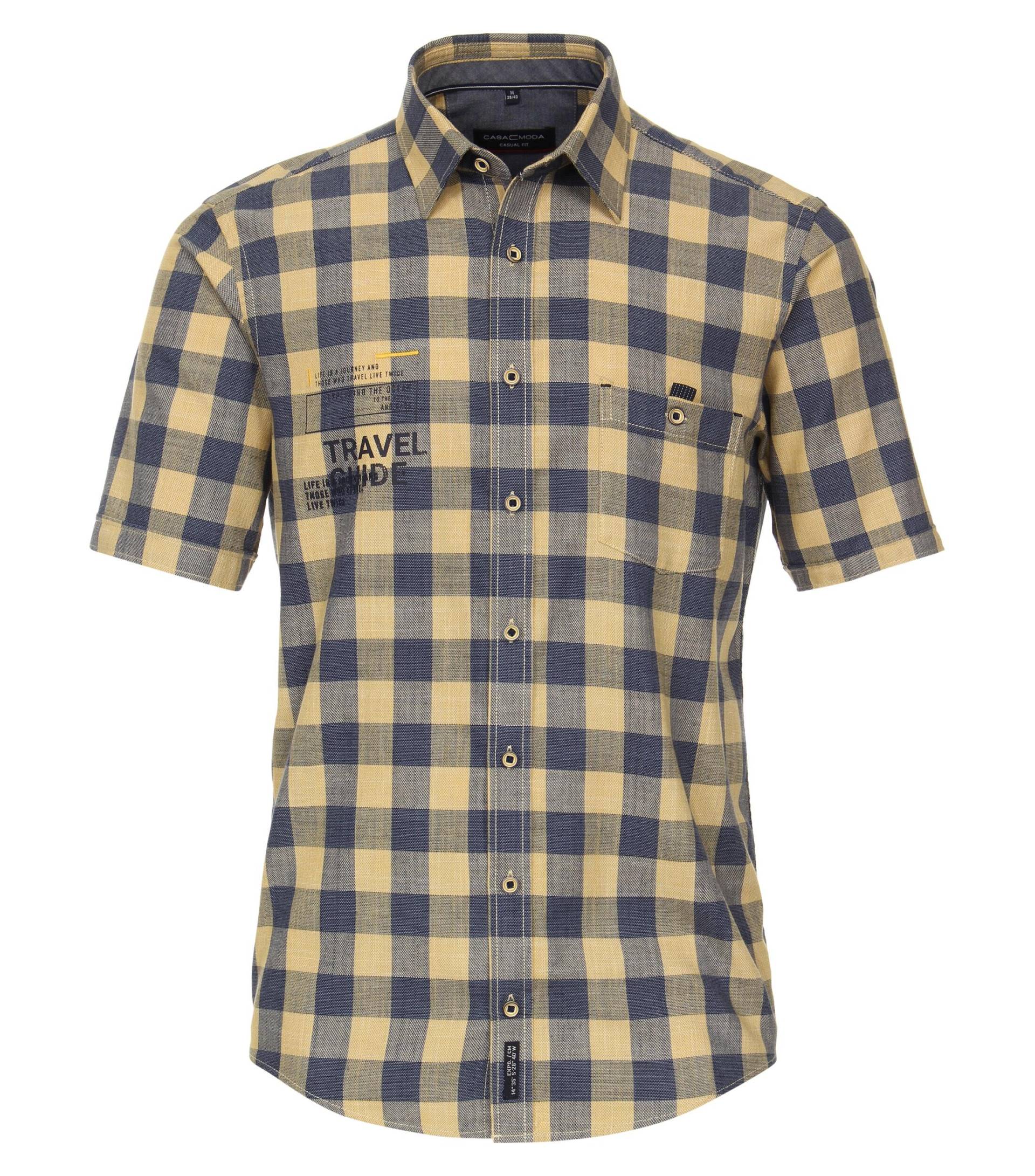 CASAMODA - Freizeithemd Kurzarm gelb - Gr. - M von CASAMODA