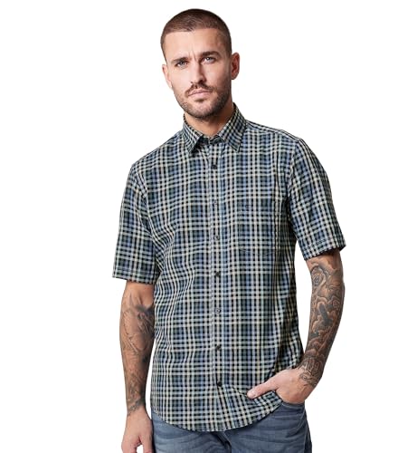 CASAMODA Freizeithemd Kurzarm kariert Comfort Fit von CASAMODA