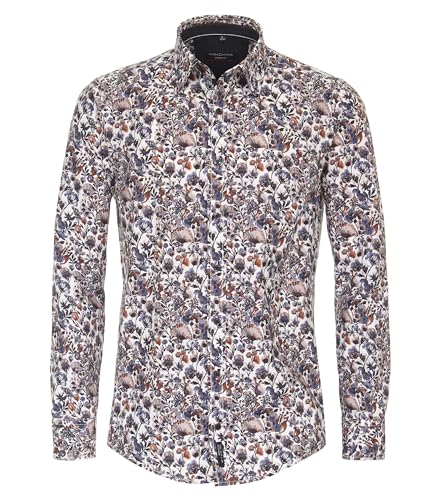 CASAMODA Freizeithemd Print Casual Fit Dunkelrot L von CASAMODA