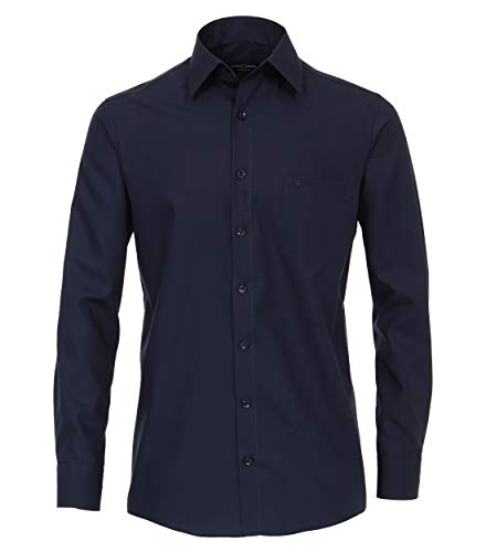 CASAMODA Herren Business-Hemd uninah 006540 Modern Fit, Graues Dunkelblau - Uni Nah (116), 56 von CASAMODA