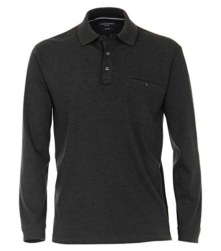 CASAMODA Polo-Shirt Langarm gestreift Dunkelgrau XL von CASAMODA