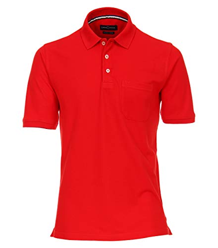 CASAMODA Polo-Shirt Uni sattes Rot L von CASAMODA