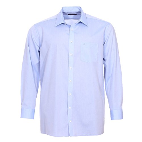 CASAMODA Herren Business-Hemd uninah 006540 Modern Fit, Azurblau - Uni Nah (115), 43 von CASAMODA