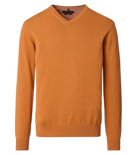 CASAMODA - Herren Pullover mit V-Ausschnitt (004430), Größe:L, Farbe:Orange (488) von CASAMODA