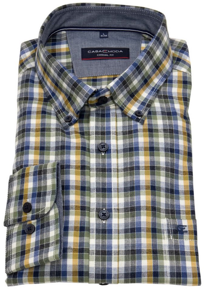 CASAMODA Karohemd Casamoda Comfort Fit Button-Down-Kragen von CASAMODA
