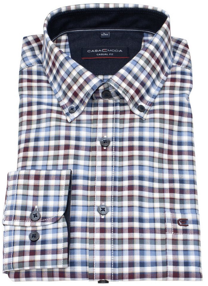 CASAMODA Karohemd Casamoda Comfort Fit Button-Down-Kragen von CASAMODA
