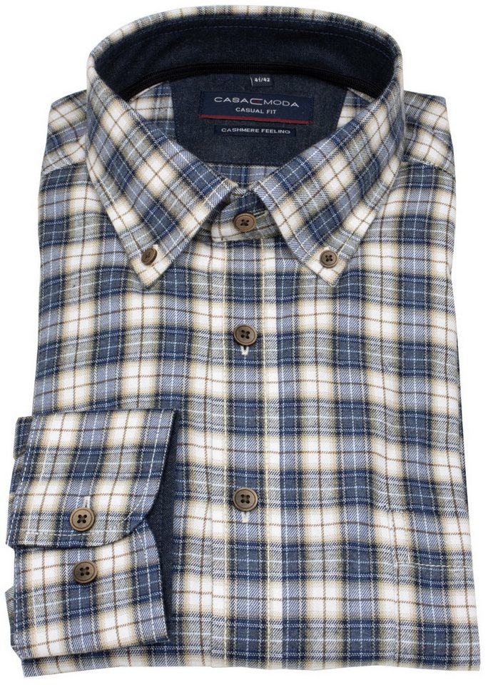 CASAMODA Karohemd Casamoda Comfort Fit Button-Down-Kragen von CASAMODA