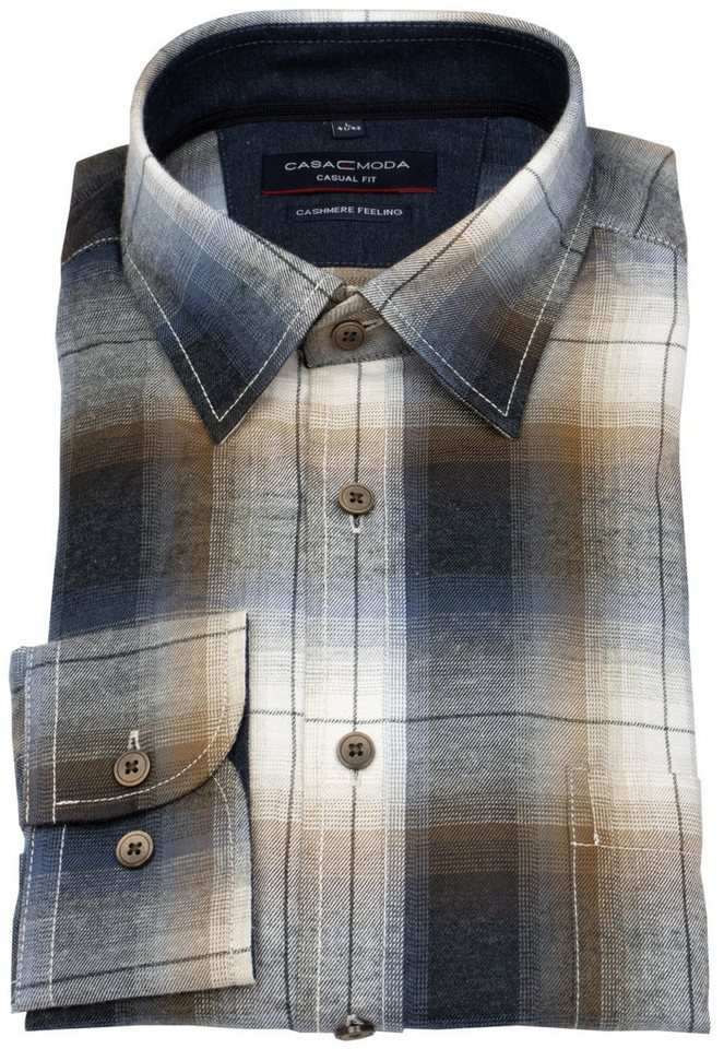 CASAMODA Karohemd Casamoda Comfort Fit Kentkragen von CASAMODA