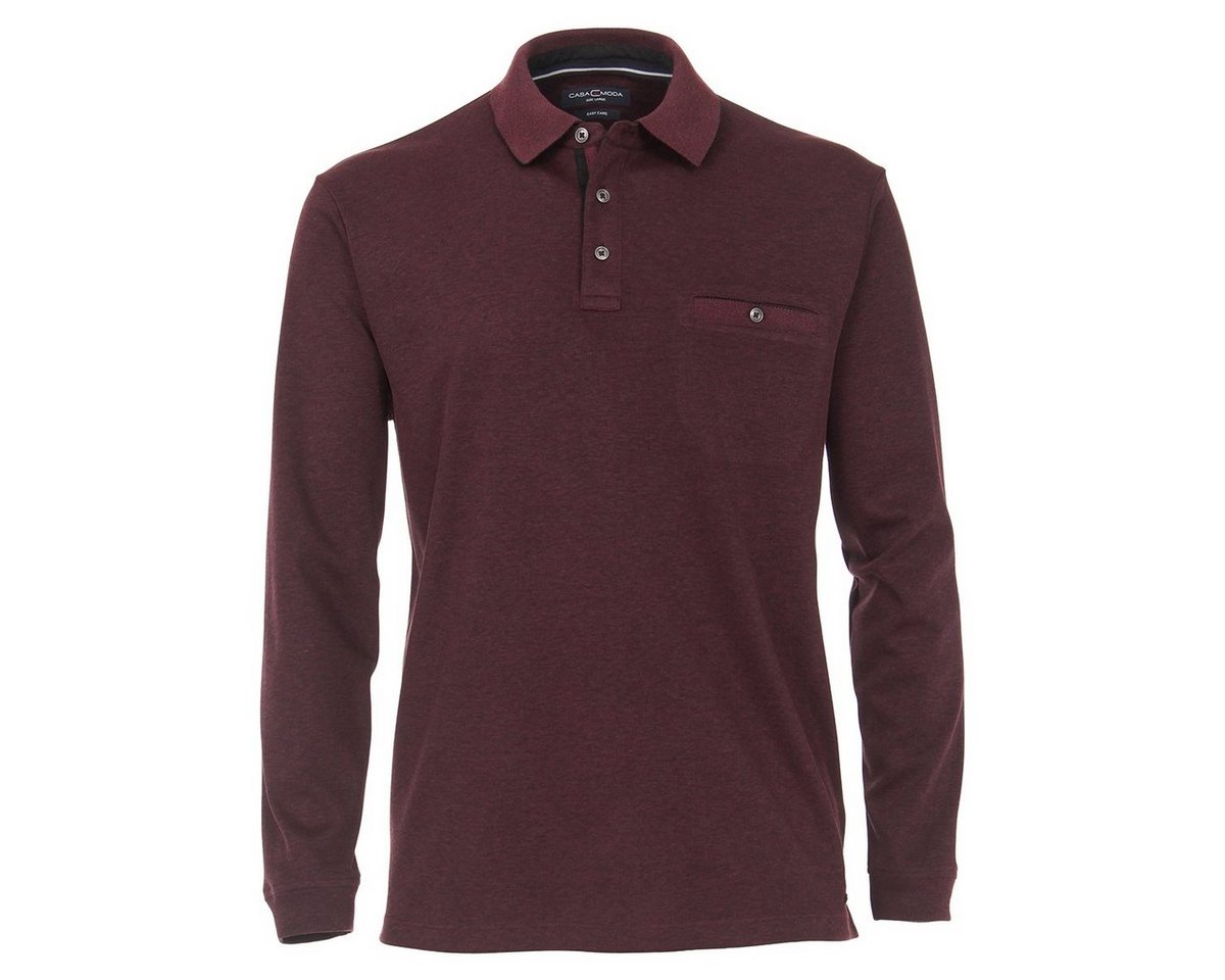 CASAMODA Langarm-Poloshirt CasaModa Langarm-Poloshirt Übergröße bordeaux melange CASAMODA Langarm-Poloshirt CasaModa Langarm-Poloshirt Übergröße bordeaux melange von CASAMODA