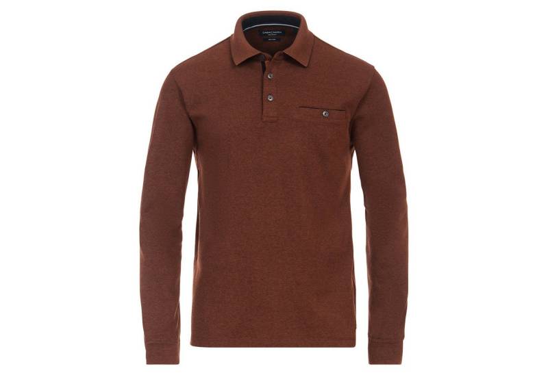 CASAMODA Langarm-Poloshirt CasaModa XXL Langarm-Poloshirt terracotta melange von CASAMODA