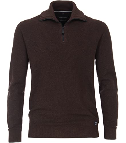 CASAMODA Langarm Troyer Stehkragen mit Zipper braun Größe L von CASAMODA