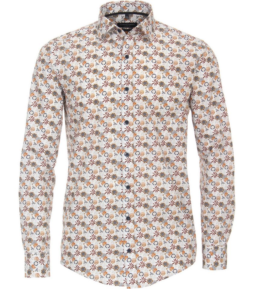 CASAMODA Langarmhemd CASAMODA Freizeithemd "Green"-Kollektion Print von CASAMODA