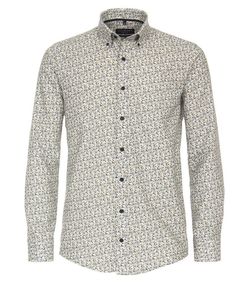 CASAMODA Langarmhemd CASAMODA Freizeithemd "Green"-Kollektion Print von CASAMODA